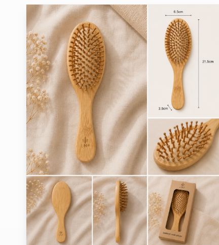 Bambu Oval Saç Fırçası
